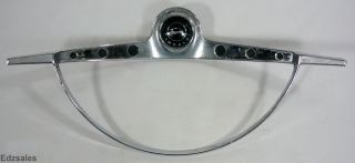 Vintage 1963 Chevy Impala Steering Wheel Horn Ring,  Center Cap