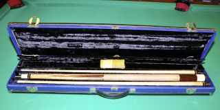 Vintage Mcdermott C - 6 Pool Cue With Case And 2 Shafts