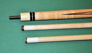 Vintage McDermott C - 6 Pool Cue with case and 2 shafts 2