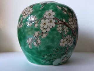 Antique Chinese Porcelain Blossom Prunes Design Signed Ginger Jar 4
