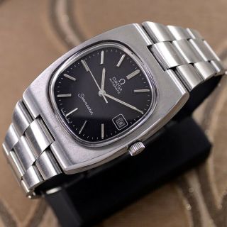[GI]1974 ' s VINTAGE OMEGA SEAMASTER AUTOMATIC BLACK DIAL DATE DRESS MEN ' S WATCH 2