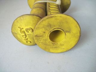 Rare Vintage old school BMX Oakley 3 hand grips Yellow 5