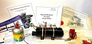 Rare Maxwell Hemmens Precision Live Steam - Engine Max I Plant & Orig Paper Work