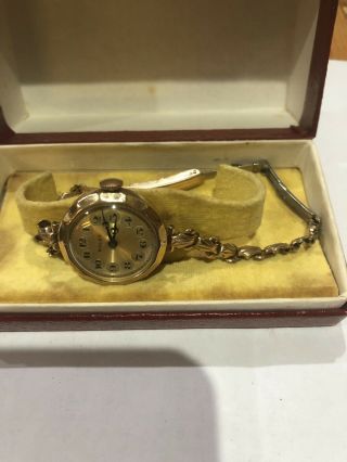 Rolex Vintage Ladies 9ct Gold Wrist Watch.  Dunklings.  Serial Number 82714