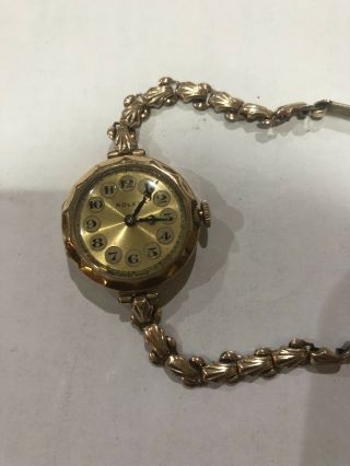 Rolex Vintage Ladies 9ct Gold Wrist Watch.  Dunklings.  serial Number 82714 2