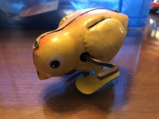 Wind Up Mechanical Chick Bird Vintage Toy By Modern Toys Made In Japan