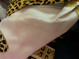 Rare Vtg Gianni Versace V2 Leopard Print Silk Shirt XL 8