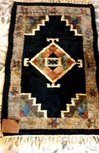 Vintage Native American Indian Hand Woven Rug 33 " X 22 "