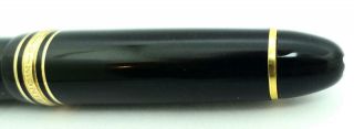 Vintage c.  1990 Montblanc 149 Fountain Pen 18c Tri - Tone F Nib - 10