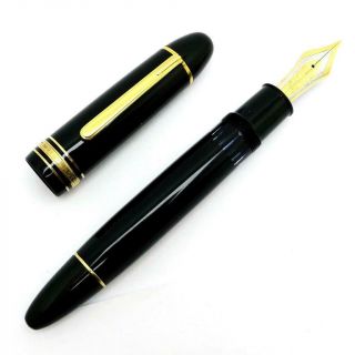 Vintage c.  1990 Montblanc 149 Fountain Pen 18c Tri - Tone F Nib - 2