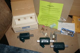 Vintage Boxed Set Of 3 Dynatek Ignition Coils Kit 3 Ohm Single Output Dc3 - 1 Dyna