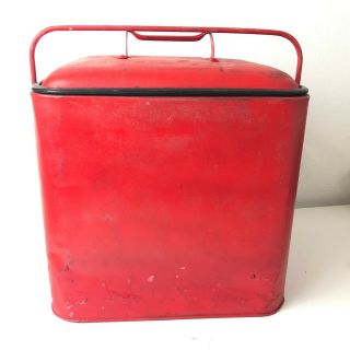 Vintage Coca Cola Red Cooler Ice Chest Pout Picnic 50s Rare Coke 5