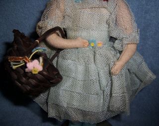 Vintage Antique Girl Felt Cloth Doll Lenci Macotte (?) 8 