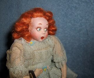 Vintage Antique Girl Felt Cloth Doll Lenci Macotte (?) 8 