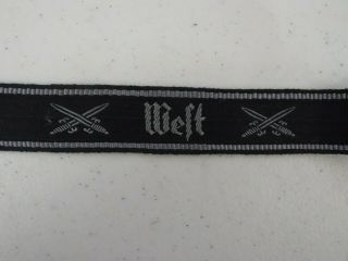 Wwii German Veterans Weft Cuff Title Lgth 15 - 1/2 ".