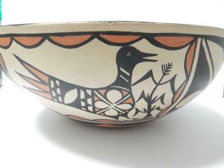 Giant 14 " Vintage Santo Domingo Pueblo Indian Pottery Dough Bowl Pot Clsc Desgn