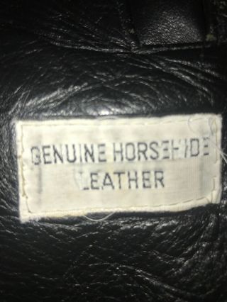 Vintage Taylors Leather Police Horse Hide Jacket 46 Motorcycle