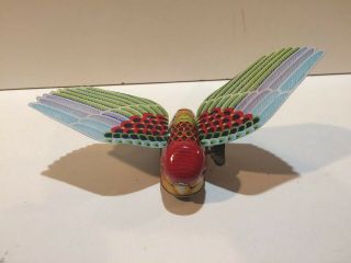 Vintage Yone Mechanical Flapping Bird Tin Litho Toy Japan Windup Toy