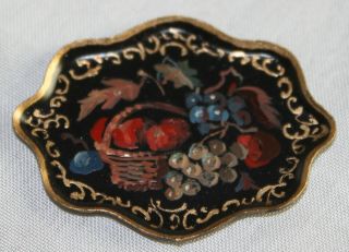 Dollhouse Miniature Artisan Natasha B French Tole Tray Fruit Painted Igma