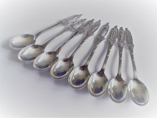 Antique silver Kings & Queens of Britain spoons hallmarked sheffield 1936 144g 2