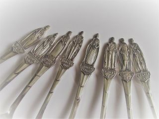 Antique silver Kings & Queens of Britain spoons hallmarked sheffield 1936 144g 4