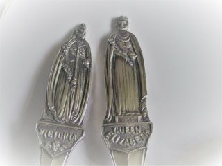 Antique silver Kings & Queens of Britain spoons hallmarked sheffield 1936 144g 5