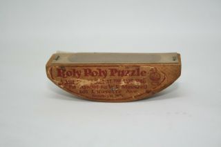 Vintage Roly Poly Puzzle Dexterity Skill Toy - Brooklyn Ny 1930s Wooden Puzzle