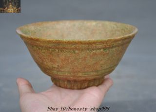 6 " Antique Chinese Hongshan Culture Old Jade Carved Bowl Cup Bowls Statue