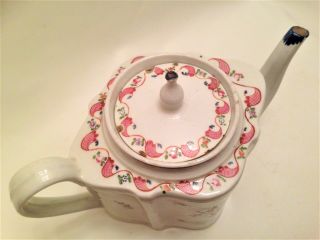 Hall TEAPOT 18th Century Antique English Porcelain Tea Pot 3