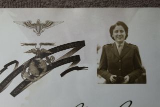 WW2 U.  S.  Marine Corps Air Station Female Photo & X - Mass Greeting Card 2