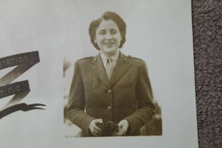 WW2 U.  S.  Marine Corps Air Station Female Photo & X - Mass Greeting Card 3
