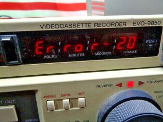 ESTATE VINTAGE PROFESSIONAL SONY EVO - 9850 HI - 8 VIDEOCASSETTE RECORDER 7