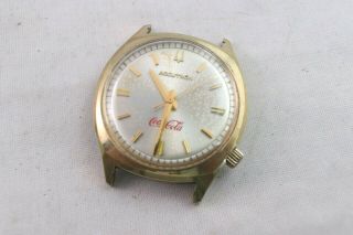Vintage Coca Cola Bulova Watch Accutron N6 Employee Service 10k Rgp Gold Plate