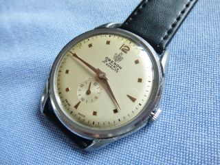 Very Stylish Vintage Gents Oberon 1940s Wrist Watch,  Swiss Made,  Fully Serviced