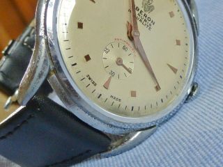 Very Stylish Vintage Gents Oberon 1940s Wrist Watch,  Swiss Made,  Fully Serviced 7