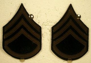 Us Army Staff Sergeant Rank Patch Insignia Pair Obsolete Ww Ii
