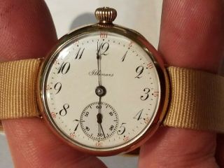 Vintage Mens Illinois Watch 11j Trench Style Wristwatch Keeping Time