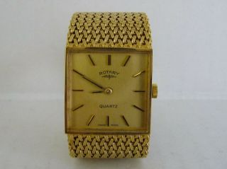 Vintage gold plated Rotary wrist watch; boxed 1980 ' s; paperwork inc. 4