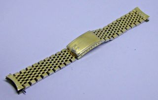 Vintage Omega 1037 No.  12 Gold Plated Stainless Steel Watch Bracelet 18mm Ref D