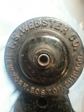 Antique F.  S Webster Co.  Cast Iron Pencil Sharpener.  Pat.  1900