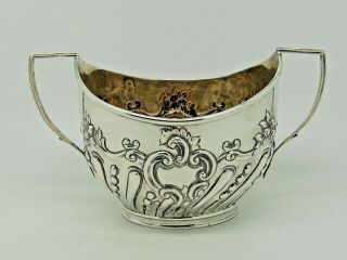 Antique Victorian Silver Sugar Bowl London 1900 – Goldsmiths & Silversmiths 213g