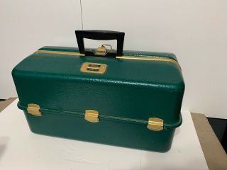Vintage 1950s Umco 1000u 7 Tray Tackle Box Green Fantastic