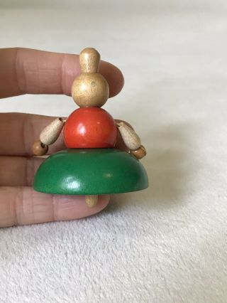 Vintage Spinning Wood Top Toy Made In West Germany