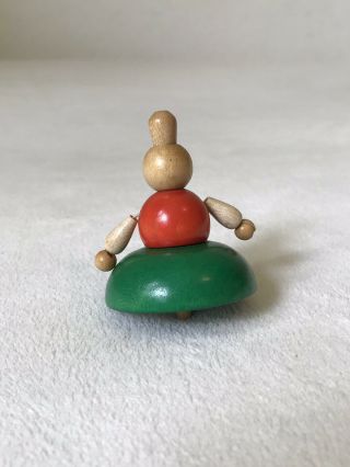 Vintage Spinning Wood Top Toy Made In West Germany 2