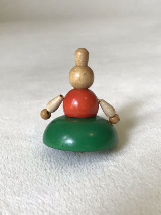 Vintage Spinning Wood Top Toy Made In West Germany 3