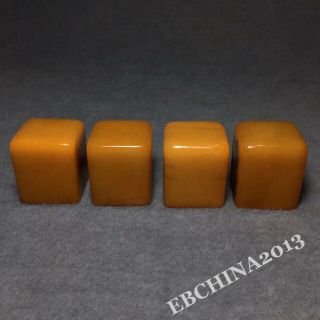 40mm Old China Natural Tianhuang Shoushan Stone Carved 4 Stamp Seal Signet Set 2