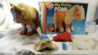 Rare Vintage 1981 Romper Room My Pretty Pony With Accessories