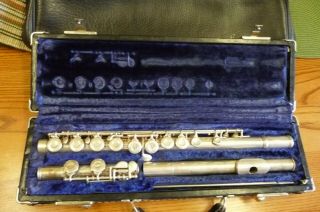Vintage Gemeinhardt M2s Solid Silver Flute With Case