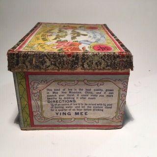 Vintage Ying Mee tea box tin with tea 3