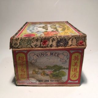 Vintage Ying Mee tea box tin with tea 5